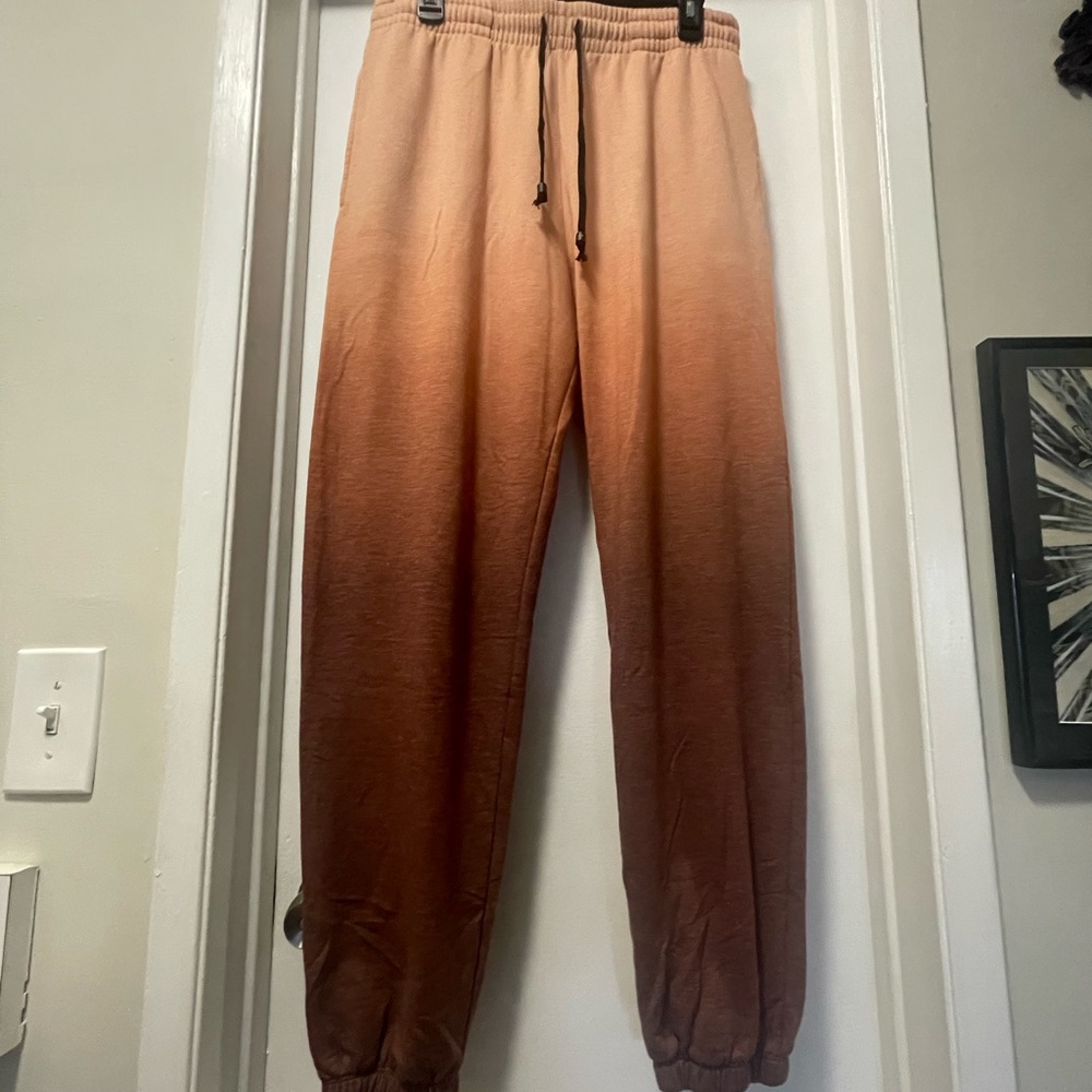 Mitchell Evan Coral Pink Ombré Sweatpants NWOT